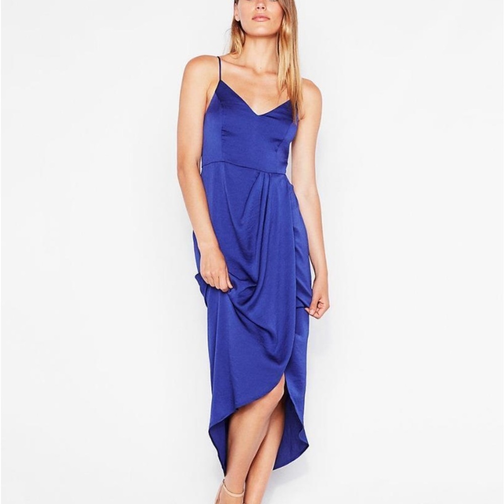 EXPRESS Silk Wrap Midi Dress